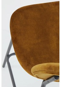 Mustársárga bársony bárszék 92 cm Emma – Light &amp; Living