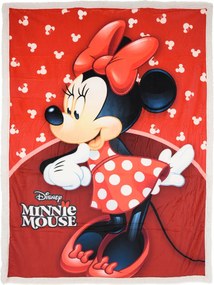 Disney Minnie Red sherpa takaró 140x190 cm