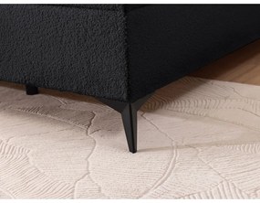 Fekete ágyneműtartós boxspring ágy 140x200 cm Ornes – Ropez