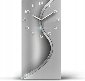 Üveg falióra Fém absztrakt 30x60