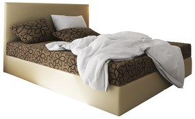 Franciaágy  Boxspring 140 cm Lilac Comfort (minta + bézs) (matraccal és tárolóhellyel). 1056062