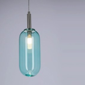 Kék LED függőlámpa üveg búrával ø 13 cm Fiuggi – Candellux Lighting