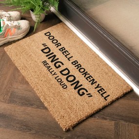 Kókuszrost lábtörlő 40x60 cm Yell Ding Dong – Artsy Doormats
