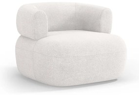 Fehér buklé fotel Jenny – Micadoni Home