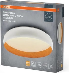 Osram - LED dimmelhető mennyezeti lámpa ORBIS LIVIA LED/36W/230V átm. 52 cm fehér/barna