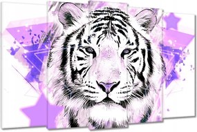 Vászonkép 150x95 Tigris lila
