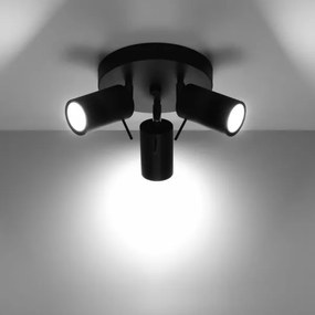 Sollux SL.1016 - Spotlámpa RING 3xGU10/10W/230V fekete