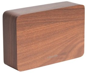 Cube ébresztőóra fa dekorral, 15 x 10 cm - Karlsson