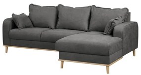 Sötétszürke sarokkanapé (jobb oldali) Beata – Ropez