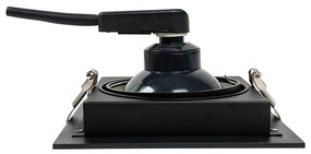 Modern beépített reflektor fekete 18 cm állítható - Artemis 111