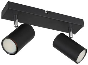 Globo 57911-2B - ROBBY 2xGU10/35W/230V fekete spotlámpa