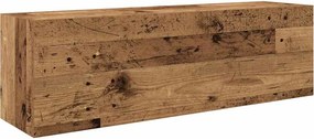 vidaXL antik fa színű szerelt fa fali fürdőszobaszekrény 100x25x30 cm