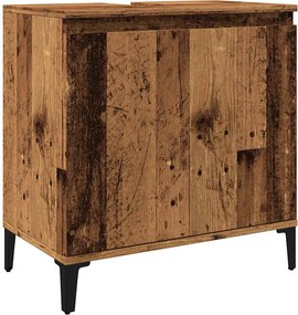 vidaXL antik fa színű szerelt fa mosdószekrény 58x33x60 cm