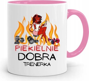 Edzőnőnek Edzőterem Bögre Rózsaszín, fényképes nyomott mintával