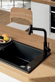Laveo Toro, álló konyhai csaptelep h-390, fekete, LAV-BAX_769D