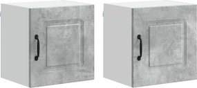 vidaXL Konyhaszekrény Kalmar 2 pcs Beton Szürke 40 x 31 x 40 cm