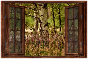 Poszterek 90x60 Nyírfa a hangák között Erdő