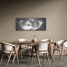 Kép - Hegyek illusztrációja (120x50 cm)
