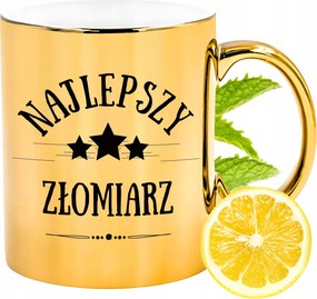 Prémium Arany Csillogó Bögre Aranyos Ajándék Nyomtatott Fotóval