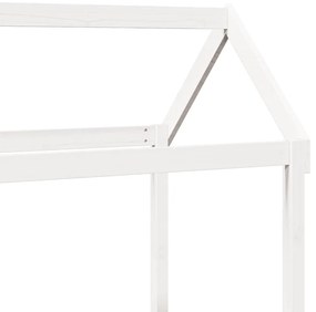 fehér tömör fenyőfa kanapéágy és pad tetővel 80 x 200 cm