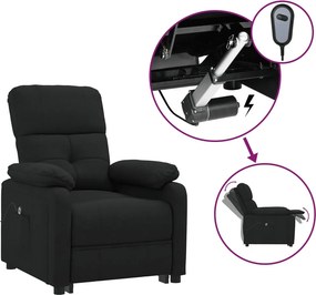 vidaXL fekete szövet elektromos dönthető fotel