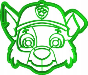 Sütemény lyukasztó forma bélyegzővel Mese Mancs Őrjárat Rocky 8cm