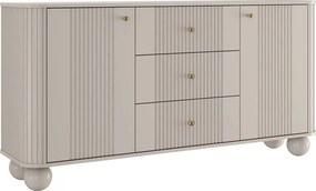 Versper komód 160 cm - kasmír / arany fogantyúk