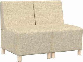 vidaXL Karfa Nélküli Modularis Kanapé Egység 2 pcs Krém