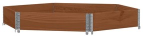 Barna tömör fenyőfa hatszögű magaságyás 160 x 160 cm