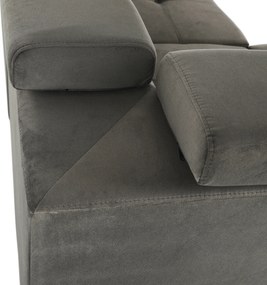 Ülőgarnitúra, szürkésbarna taupe, jobbos, LAMORA U