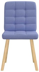 vidaXL étkezőszékek 2 db Jeans kék szövet
