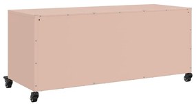 rózsaszín acél TV-szekrény 100,5 x 39 x 43,5 cm