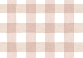 Parato Cristiana Masi Top Stripes Pic-Nic krém-rózsaszín kockás vlies tapéta – 38434