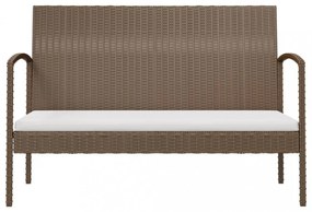 vidaXL 16 részes barna polyrattan kerti ülőgarnitúra párnákkal