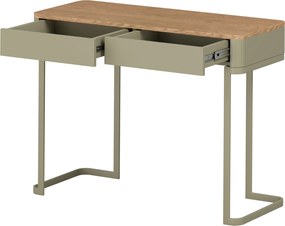 Elivo konzolasztal 110 cm fiókokkal, vázas - eukaliptusz / baltic dune tölgy