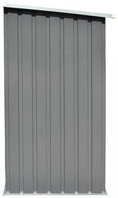 szürke horganyzott acél kerti tűzifatároló, 163 x 83 x 154 cm
