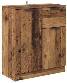 Oldalszekrények fiókkal 2 pcs Öreg fa 60 x 30 x 70 cm Faanyag