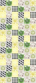 Fotótapéta Virágos kert mozaik geometria absztrakt 91x211 +ragasztó