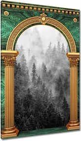 Vászonkép 80x120 Tájkép Szürke Hegyek Köd