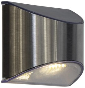 Wally 2 db napelemes rozsdamentes fali LED lámpa, magasság 8 cm - Star Trading