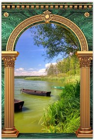 Poszterek 40x60 Tó Csónakok Tájkép