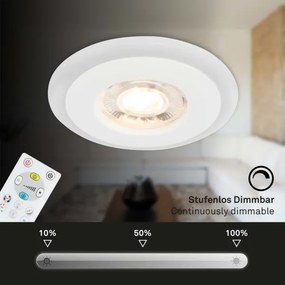 Briloner - KÉSZLET 3x LED RGBW Dimmelhető fürdőszobai beépíthető lámpa LED/5W/230V IP44+ + távirányító