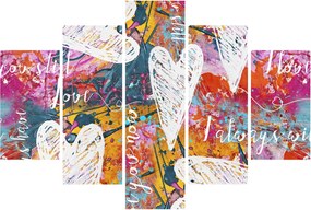 Kép - szív egy absztrakt háttérben (150x105 cm)