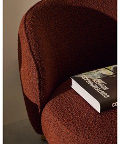 Terrakotta színű buklé fotel Ulit – Kave Home