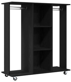 Gardrób Kerekekkel Fekete Tölgy 102x38x110 cm Mérnöki Fa