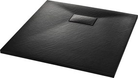 vidaXL fekete SMC zuhanytálca 90 x 90 cm