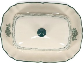 Zöld-elefántcsont színű porcelán vajtartó Cyril – S|P Collection