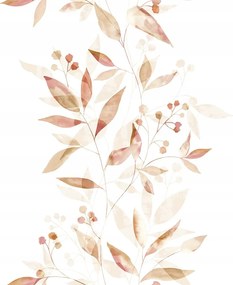 Tapéta Levél Motívum Bézs És Barna Árnyalatú Flizelin Tapéta