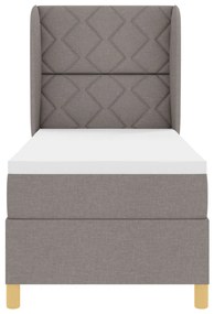 Boxspring Ágy Matracokkal Taupe 80x200 cm Szövet