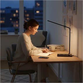 Brilagi - LED érintéses asztali lámpa, dimmelhető, vezeték nélküli QI töltéssel, LED/7W/5V, 3000/4000/6000K, fekete